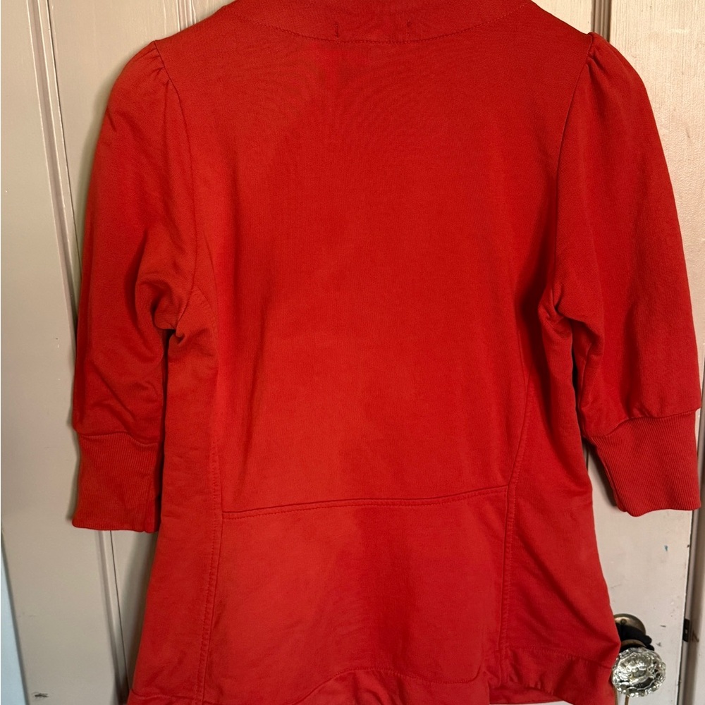 Prairie Underground Red-orange Zip-Up 3/4 sleeve - Picture 6 of 10